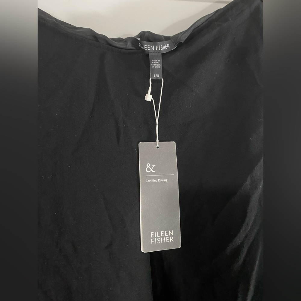 Eileen Fisher - Black Silk Pleated Skirt - Picture 9 of 13